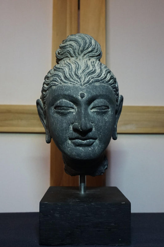 A gray schist head of Buddha GANDHARA, 2ND/3RD CENTURY