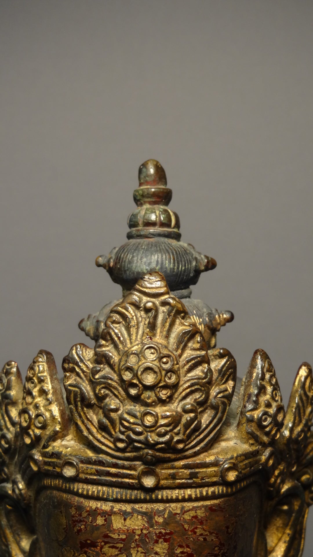 A fine and large Gilt bronze Sino-Tibetan seated figure of Amitayus 19thC