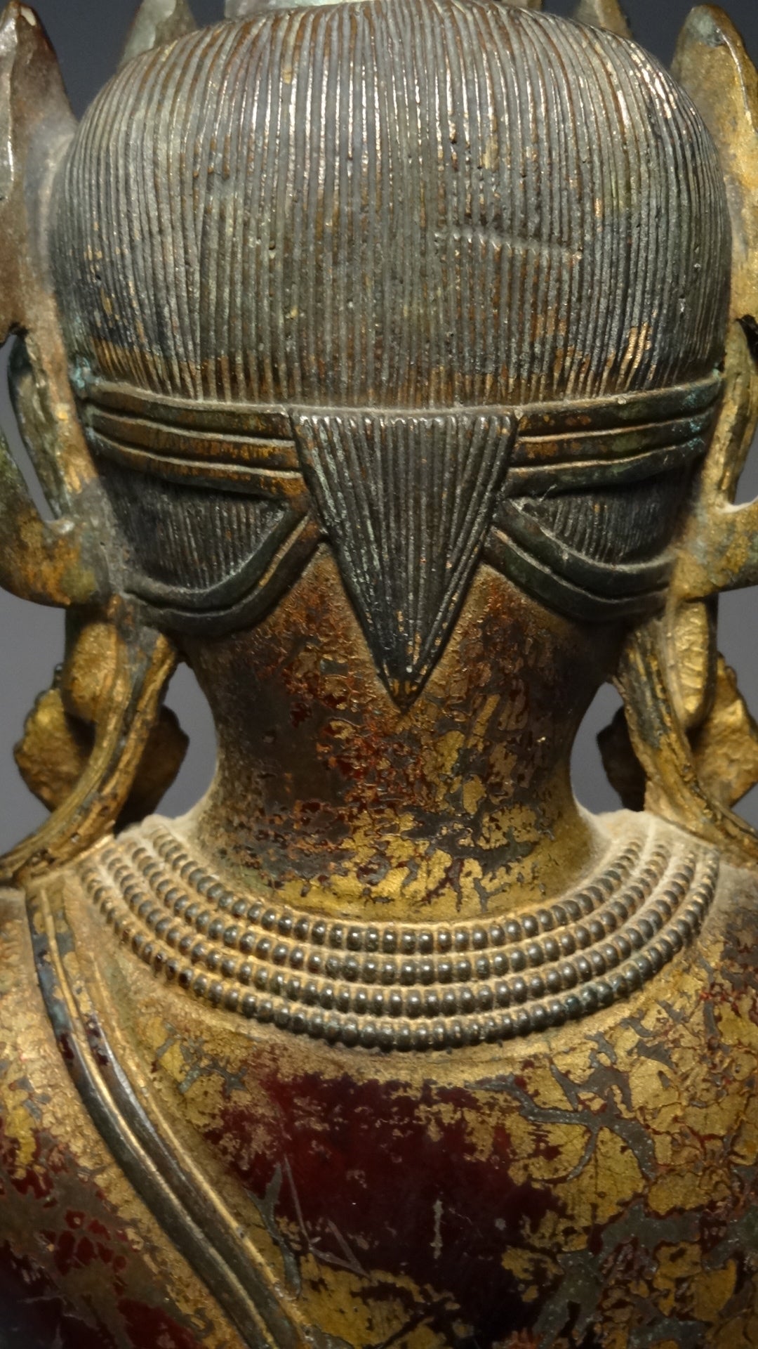 A fine and large Gilt bronze Sino-Tibetan seated figure of Amitayus 19thC